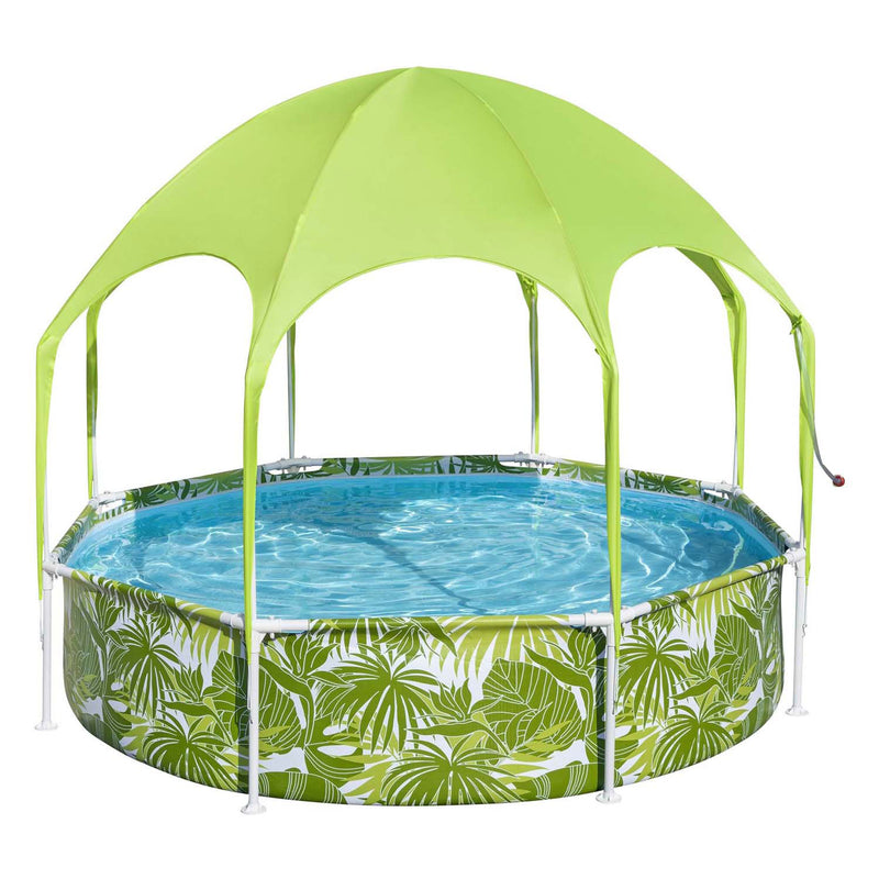 Load image into Gallery viewer, Bestway my first frame zwembad splash-in-shade play rond met uv zonnescherm, 244cm
