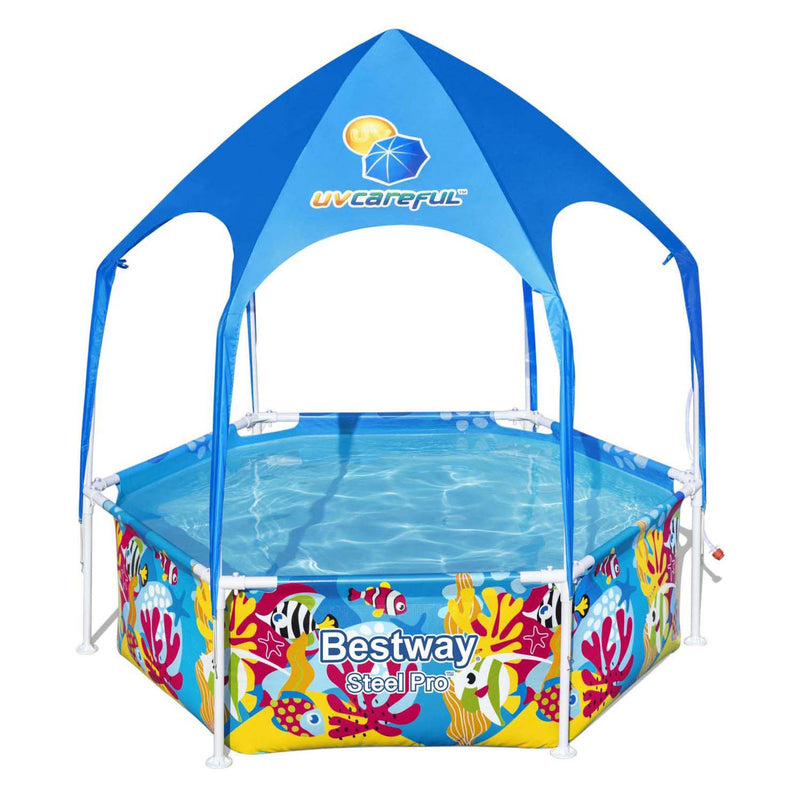Afbeelding laden in galerijviewer, Bestway kinderzwembad steel pro uv careful bovengronds 183x51 cm
