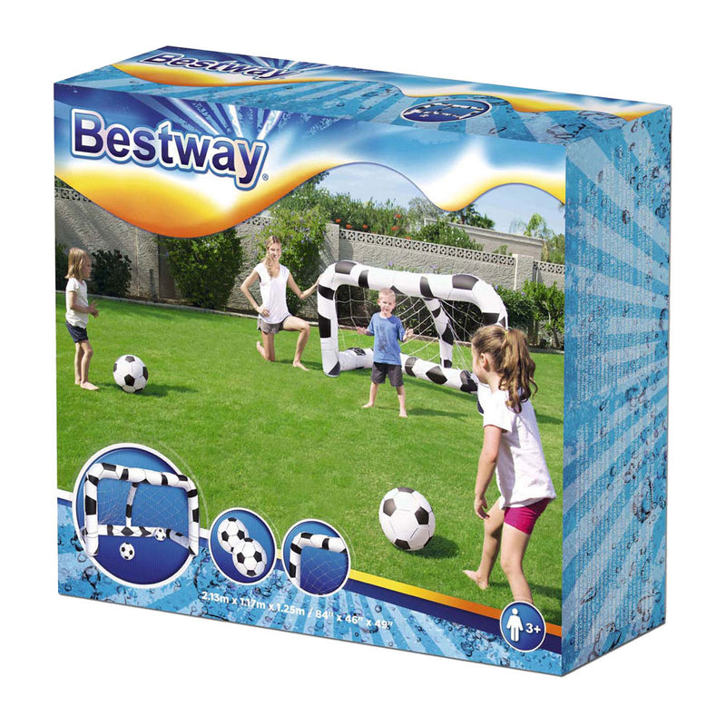 Load image into Gallery viewer, Bestway playcenter opblaas voetbaldoel met 2 ballen
