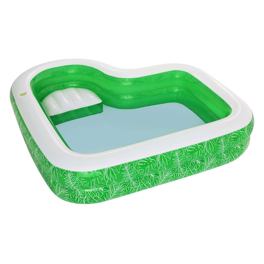 Bestway familiebad rechthoek tropical paradise met zitje, 231cm