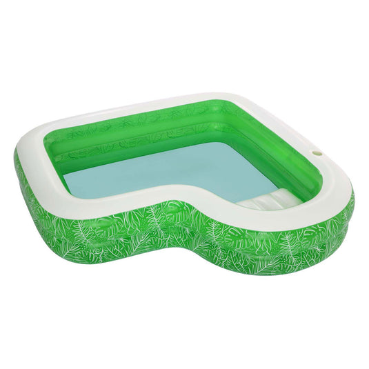 Bestway familiebad rechthoek tropical paradise met zitje, 231cm