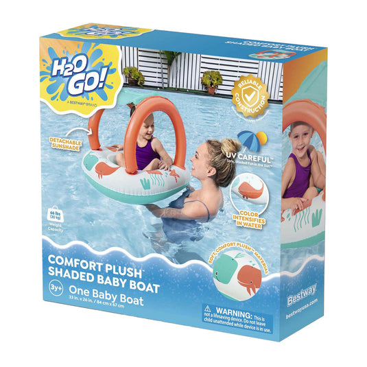 Bestway baby boot comfort push met uv zonnescherm