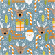 Inpakpapier, kerstman, kerstcadeau, lolly, rendier, b: 50 cm, 80 gr, grijs, 100 m 1 rol
