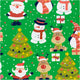 Creativ company inpakpapier, kerstman, kerstboom, kerstcadeau, rendier, sneeuwpop en pinguïn, b: 50 cm, 80 gr, groen, 5 m 1 rol