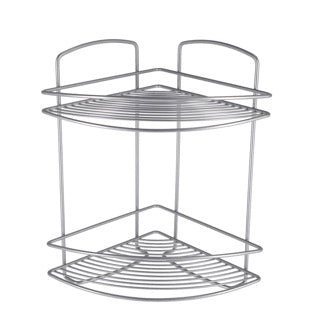 Load image into Gallery viewer, Metaltex onda badkamer-hoekrek 2 etages 22x22x35 cm zilver
