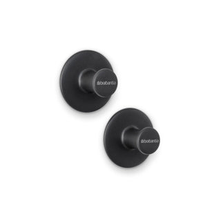 Brabantia renew handdoekhaakjes, set van 2 - dark grey | 2 stuks