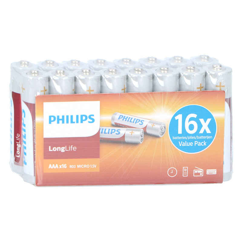 Load image into Gallery viewer, Philips longlife aaa batterij, 16st.
