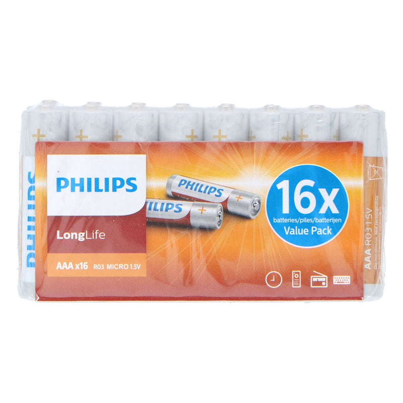 Load image into Gallery viewer, Philips longlife aaa batterij, 16st.
