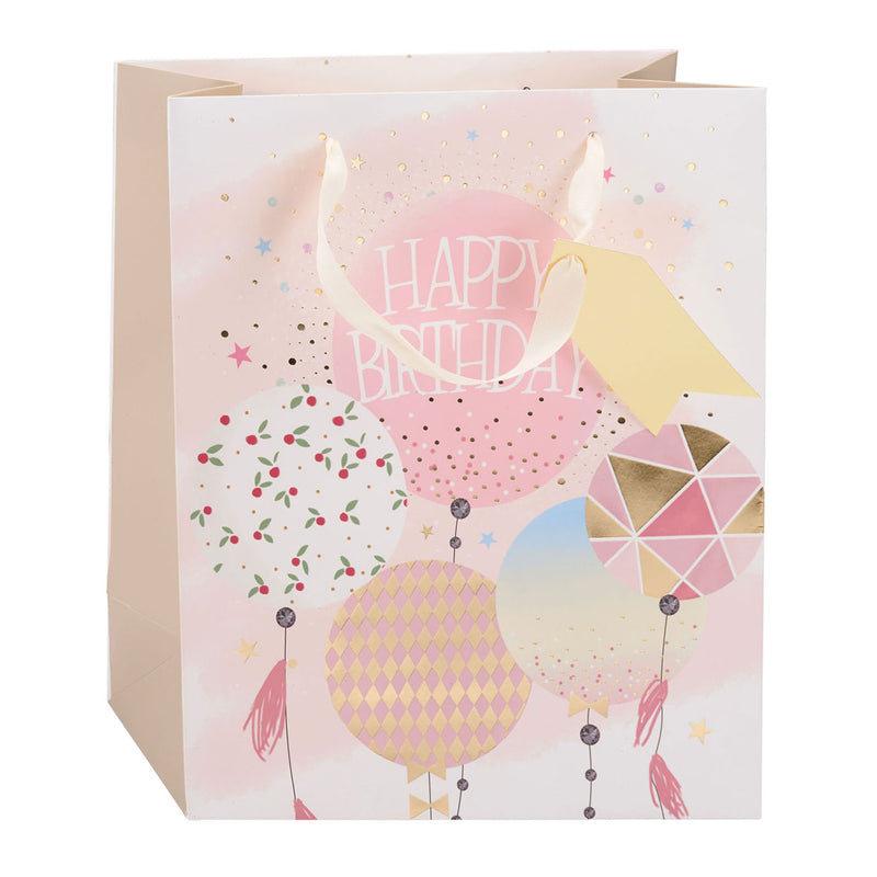 Load image into Gallery viewer, Edco verjaardag cadeautas - ca. 32x26x12 cm - cadeautas happy birthday - geschenk tas verjaardag met handvatten - cadeauverpakking voor verjaardag cadeaus - assorti design - 1 willekeurige tas
