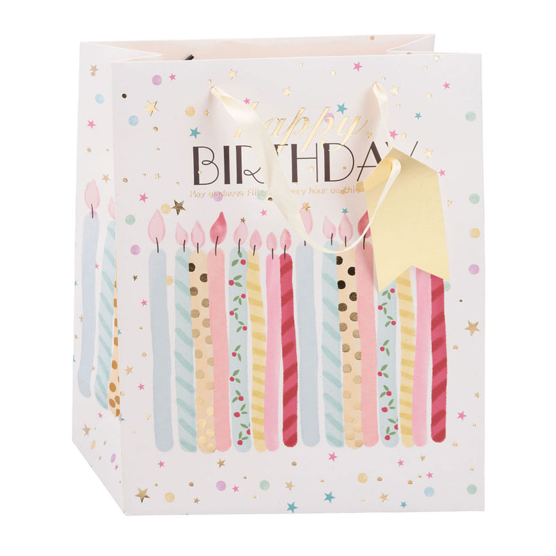 Load image into Gallery viewer, Edco verjaardag cadeautas - ca. 32x26x12 cm - cadeautas happy birthday - geschenk tas verjaardag met handvatten - cadeauverpakking voor verjaardag cadeaus - assorti design - 1 willekeurige tas
