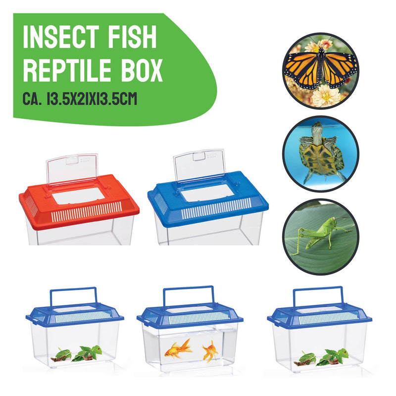 Load image into Gallery viewer, Merkloos sans marque insectenbox met deksel - transparante kunststof insectenbak 1,8 liter.
