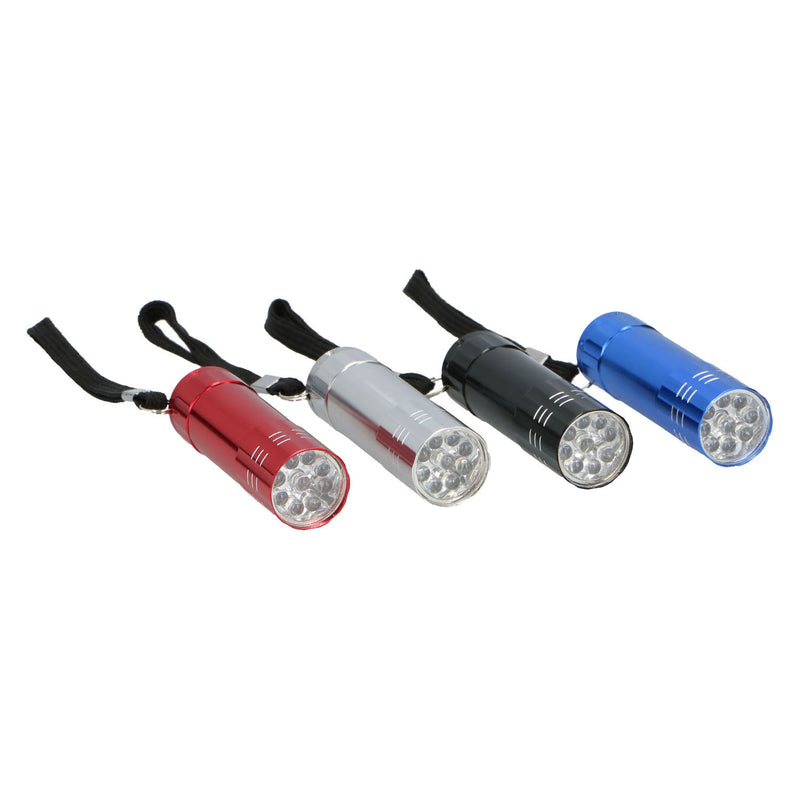 Load image into Gallery viewer, Gekleurde Aluminium Zaklamp 9Led
