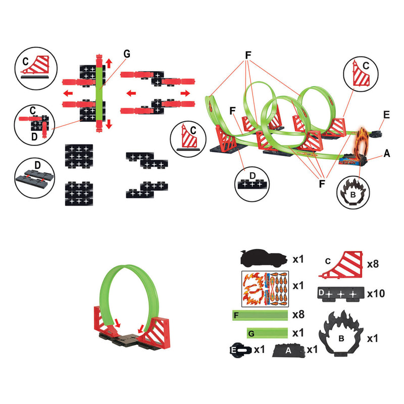 Load image into Gallery viewer, Racebaan Looping met Pull-back 360 Auto, 32dlg.
