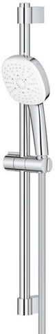 Grohe tempesta 110 cube glijstangset - 60cm - vierkante handdouche - 3 straalsoorten - gladde doucheslang - met zeephouder - chroom