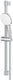 Grohe tempesta 110 cube glijstangset - 60cm - vierkante handdouche - 3 straalsoorten - gladde doucheslang - chroom