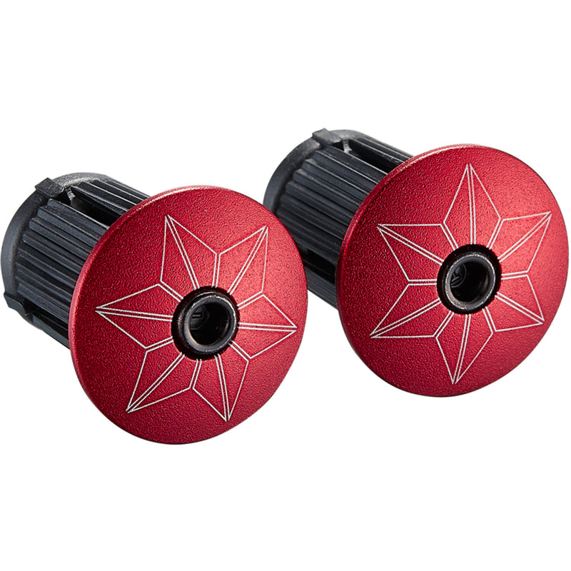 Load image into Gallery viewer, Supacaz - super sticky kush star fade stuurlint zwart rood inclusief aluminium rode stuurplug

