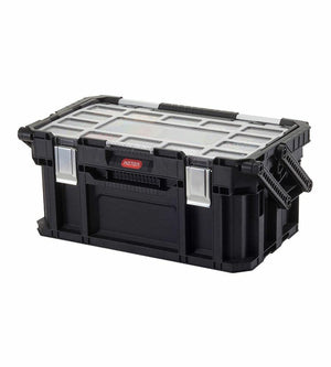 Keter connect cantilever toolbox gereedschapskoffer - 26l - 56,5x31,7x25,1cm - zwart