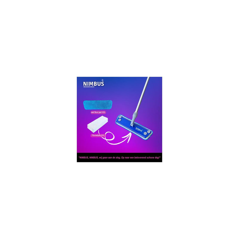 Load image into Gallery viewer, Nimbus vloerwisser 2-in-1 starterkit met dweil en 10 vloerdoekjes
