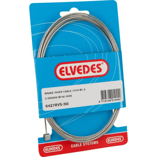 Elvedes rem binnenkabel rvs 4m 2 nippels ton 7x6 peer 5.5x10
