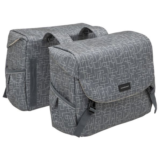 Mondi Joy Dubbele Fietstas - Racktime Snap-it - Waterafstotend Polyester - 38L - Ivy Walnut