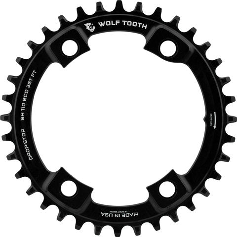 Wolf tooth components 110 bcd asymmetric 4-arm chainring for shimano