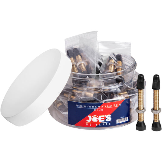 Joes joe's no flats - tubeless presta ventiel 48mm (pot 40 stuks)