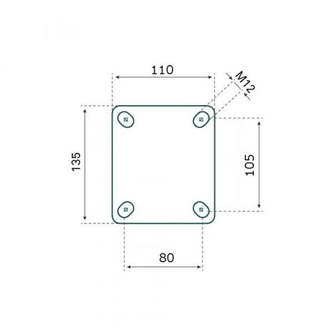 Tarsus Bokwiel 200 mm. blauw