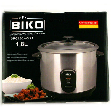 Biko rijstkoker 1.8 liter rvs