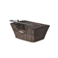 basil capri rattan look - bicycle basket - on the back - brown