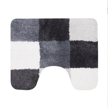 Dutch house toiletmat brest - wc mat 60x50cm - grijs - antislip - toiletmat met uitsparing - badkamer mat - wc mat - snel absorberend - snel drogende toiletmat