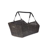 basil cento rattan look multi system - bicycle basket - on the back - brown