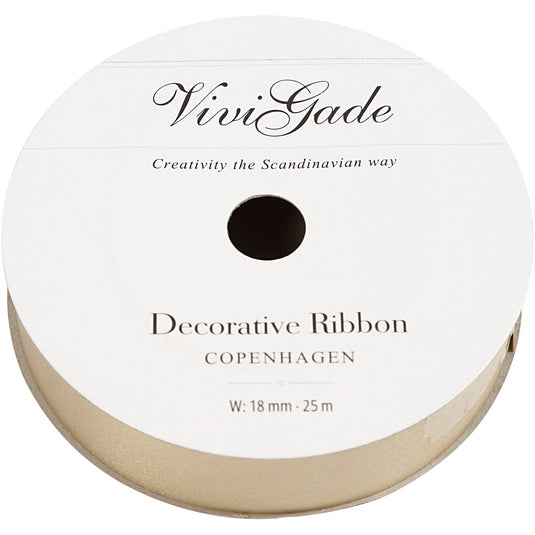 Creativ company cadeaulint, b: 18 mm, matt, goud, 25 m 1 rol