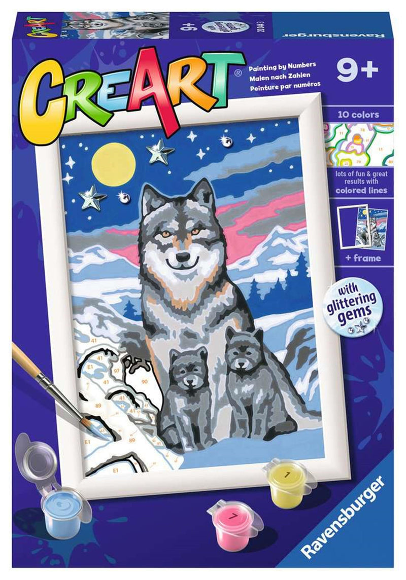 Load image into Gallery viewer, Ravensburger creart wolf family
