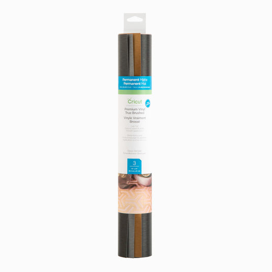 Cricut • premium vinyl true brushed permanent 30,5x61cm 3 vellen classics