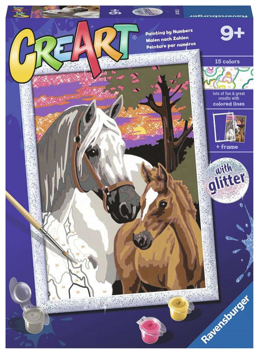 Ravensburger creart sunset horses