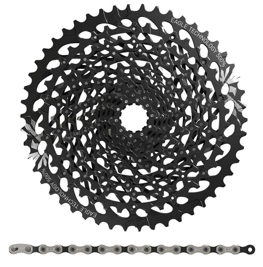 Sram gx eagle xg-1275 cassette + pc gx eagle chain 12-speed wear and tear set