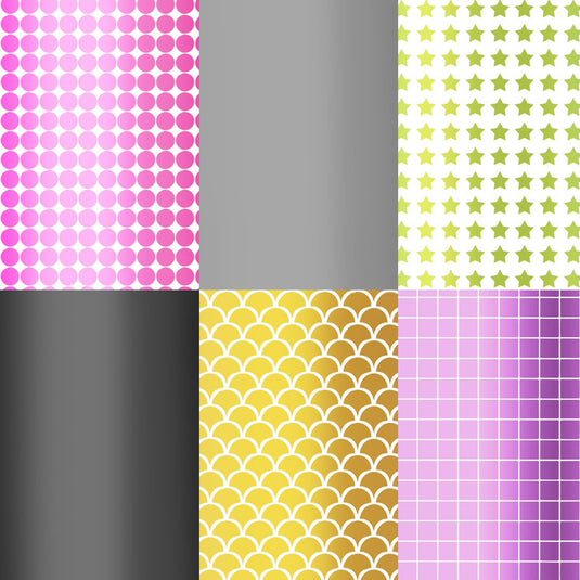 Cricut • premium vinyl mosaic permanent 30,5x122cm metallic vormen
