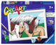 Ravensburger creart schilderen op nummer - moeder en veulen