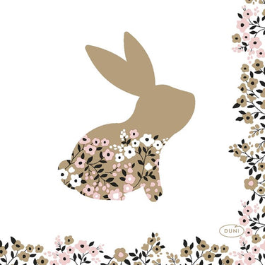 Duni paas servetten blooming bunnies 24x24 cm | 4 stuks