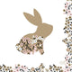 Duni paas servetten blooming bunnies 24x24 cm | 4 stuks