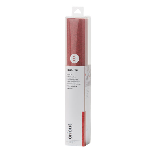 Cricut • glitter iron-on rood
