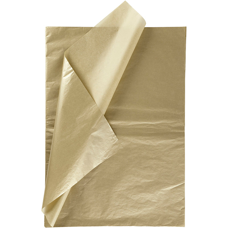 Load image into Gallery viewer, Creativ company tissuepapier, vel 50x70 cm, 17 gr, goud, 6 vel 1 doos
