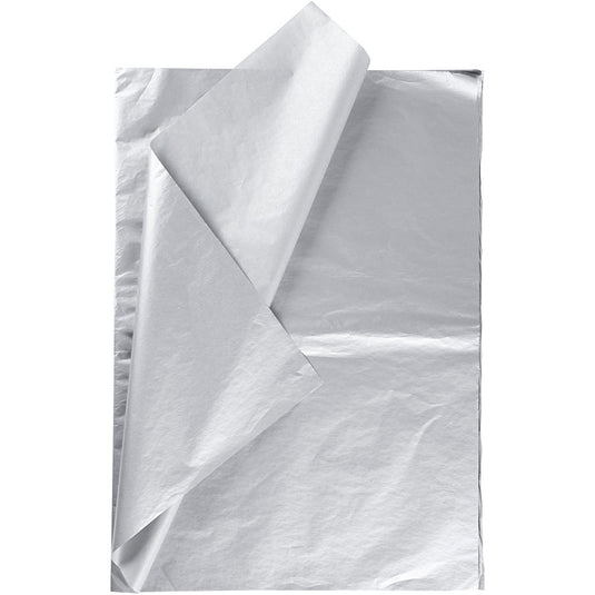 Creativ company tissuepapier, vel 50x70 cm, 17 gr, zilver, 6 vel 1 doos