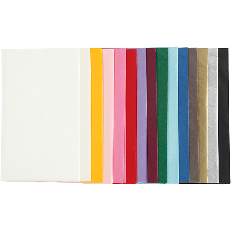 Load image into Gallery viewer, Creativ company tissuepapier, vel 50x70 cm, 17 gr, diverse kleuren, 15x2 vel, 30 vel 1 doos

