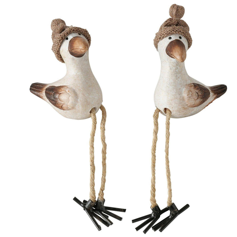 Load image into Gallery viewer, Boltze home figuur simon zeemeeuw 22cm bungelbenen
