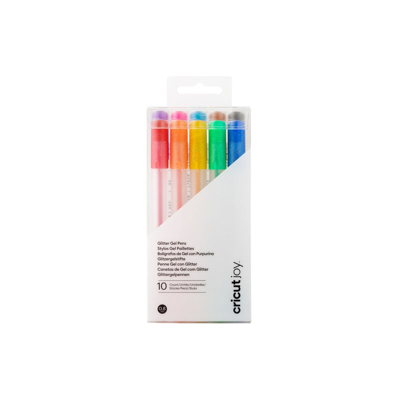Load image into Gallery viewer, Cricut joy • glitter gel pens 10-pack (rainbow + pink, brown, black)
