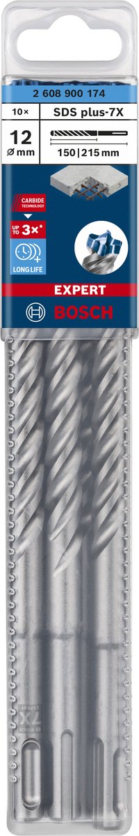Bosch expert sds plus-7x hamerboor 12 x 150 x 215 mm, 10 stuks