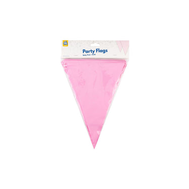 Paperdreams party vlag - baby roze 10 meter pe polyetheen