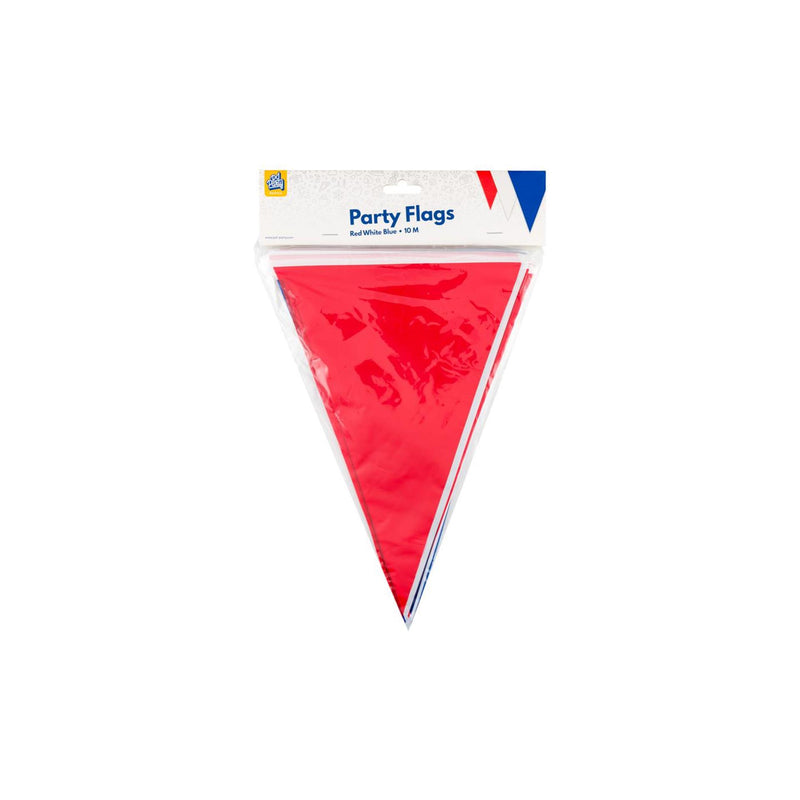 Afbeelding laden in galerijviewer, Paperdreams party vlag - rood wit blauw 10 meter pe polyetheen
