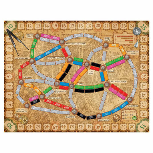 Days of wonder ticket to ride amsterdam – nederlandstalig bordspel voor 2 tot 4 spelers - snel strategisch gezelschapsspel vanaf 8 jaar